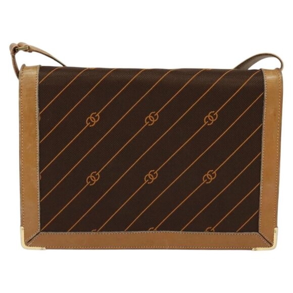 GUCCI Shoulder Bag Canvas Leather Brown Gold Auth ep9840 - Picture 2 of 16